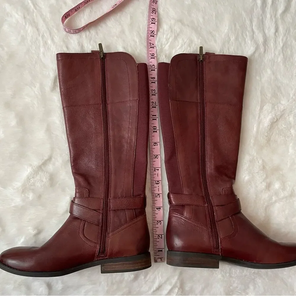 Marc Fisher Tall Leather Boots Size 7.5